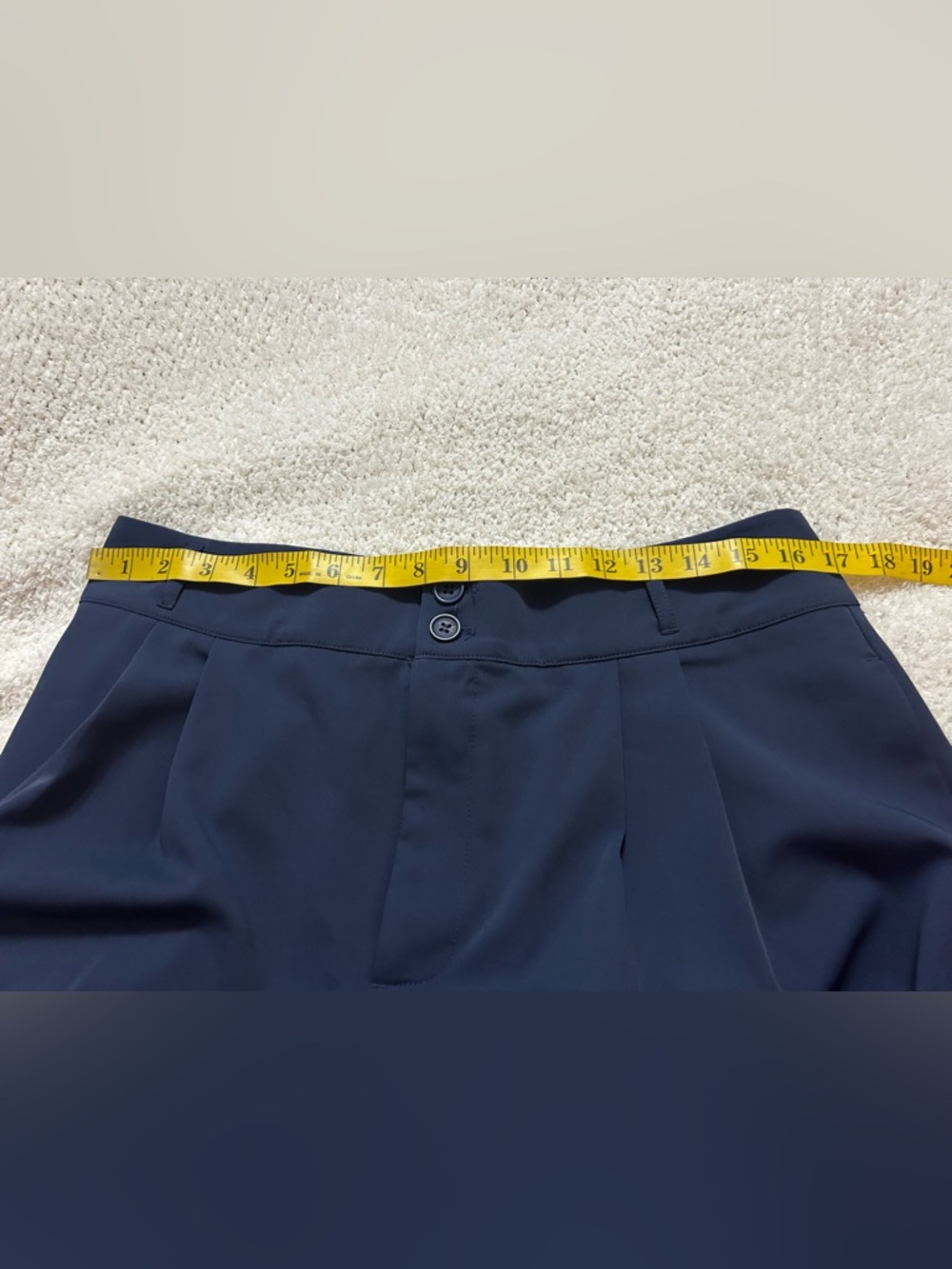 Halara Flex High Waisted Work Pants XL Blue Zipper Pocket Shirred Straight Leg - Picture 6 of 8